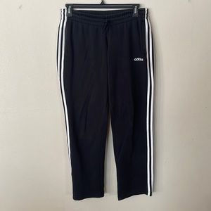 Adidas womens medium black and white stripe sweatpants